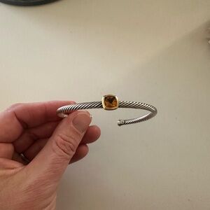 David Yurman Silver and Gold Cable Bracelet